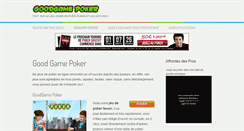 Desktop Screenshot of good-game-poker.fr